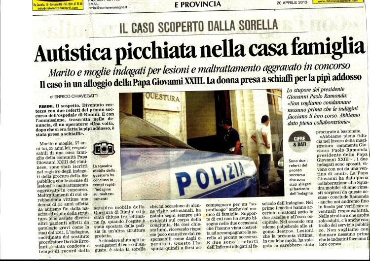 rimini autistica picchiata nella casa famiglia